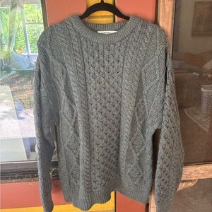 Irish Green fisherman Knit Sweater
